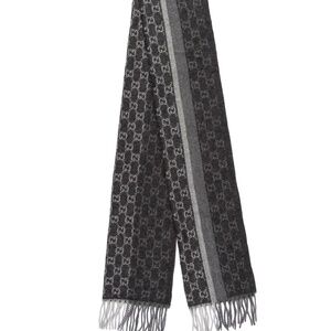 GUCCI - cashmere scarf - grey black